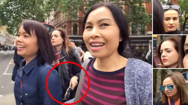 Kjo turiste filmon vjedhjen që i ndodhi nga një grup i mirë i organizuar femrash(VIDEO)